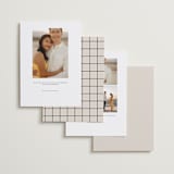 "Modern lines" - Save the Dates in Natural by Leah Ragain - Back of Card Options