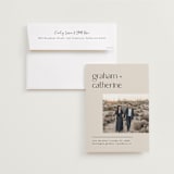 "Modern lines" - Save the Dates in Natural by Leah Ragain - Save the Date with Envelope