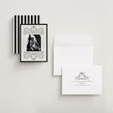 "Ornate sketched frame" - Save the Dates in Latte by Jackie Crawford - Assembled