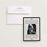 "Ornate sketched frame" - Save the Dates in Latte by Jackie Crawford - Save the Date with Envelope