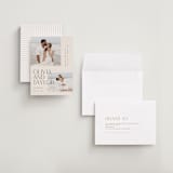 "Overlapping" - Save the Dates in Linen by Kelly Schmidt - Assembled