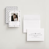 "Preppy Bow Border" - Save the Dates in Coal by Susan Zinader - Assembled