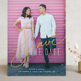 "Signature" - Save the Dates in Antique by Jessica Williams - Front