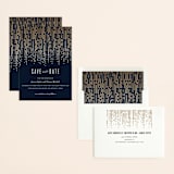 "Crystal Curtain" - Save the Dates in Navy by Rebecca Bowen - Assembled