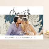 "Whimsical Script" - Save the Dates in Onyx by Christie Garcia - Front