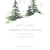 "On the Slopes" - Save the Dates in Fog by Mere Paper - Detail