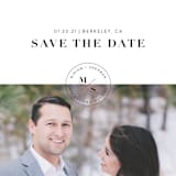 "Simple Stamp" - Save the Dates in Ivory by Becca Thongkham - Detail