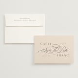 "Soirée" - Save the Dates in Blush by Lori Wemple - Save the Date with Envelope