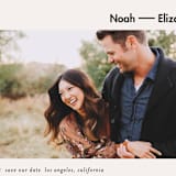 "Heritage" - Save the Dates in Taupe by Melissa Egan of Pistols - Detail