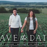 "Casual Type" - Save the Dates in Cloud by Ashley Rosenbaum - Detail