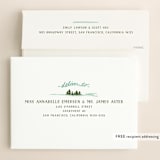 "Mountain View" - Save the Dates in Pine Green by Ariel Rutland - FREE Recipient Addressing