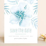 "Tropical Hibiscus" - Save the Dates in La Mer by Rochelle Renee - Front
