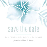 "Tropical Hibiscus" - Save the Dates in La Mer by Rochelle Renee - Detail