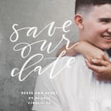 "Chalkboard" - Save the Dates in Cloud by Haley Warner - Detail