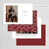 "Winter Flourish" - Save the Dates in Crimson by Annie Clark - Back of Card Options
