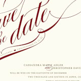 "Winter Flourish" - Save the Dates in Crimson by Annie Clark - Detail