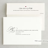 "Winter Flourish" - Save the Dates in Crimson by Annie Clark - FREE Recipient Addressing