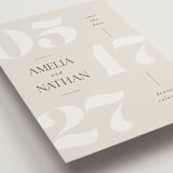 "Ruled" - Save the Dates in Almond by Heather Cairl - Detail