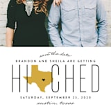 "Hitched in Texas" - Save the Dates in Golden by Erica Krystek - Detail