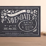 "Alabaster Florals" - Save the Dates in Slate by Jennifer Wick - Front
