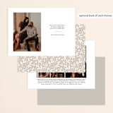 "Alabaster Florals" - Save the Dates in Slate by Jennifer Wick - Back of Card Options