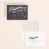 "Alabaster Florals" - Save the Dates in Slate by Jennifer Wick - Assembled