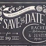 "Alabaster Florals" - Save the Dates in Slate by Jennifer Wick - Detail