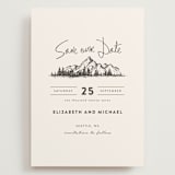 "Mountains" - Save the Dates in Ivory by Anastasia Makarova - Front