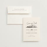 "Mountains" - Save the Dates in Ivory by Anastasia Makarova - Save the Date with Envelope