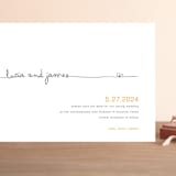 "The Happy Couple" - Save the Dates in Tangerine by R studio - Front