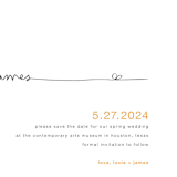 "The Happy Couple" - Save the Dates in Tangerine by R studio - Detail