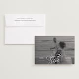 "Vintage Romance" - Save the Dates in Ivory by Paper Raven Co. - Save the Date with Envelope