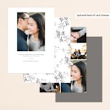 "And she said yes" - Save the Dates in Noir by Alice Carmen - Back of Card Options
