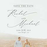 "And she said yes" - Save the Dates in Noir by Alice Carmen - Detail