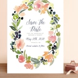 "Watercolor Wreath" - Save the Dates in Grapefruit by Yao Cheng Design - Front