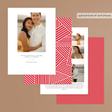 "Neon" - Save the Dates in Flamingo by Joanna Griffin - Back of Card Options