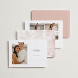"Painterly Glow" - Save the Dates in Blush by Creo Study - Back of Card Options