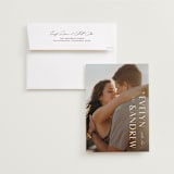 "Sideline" - Save the Dates in Pure by Lauren Chism - Save the Date with Envelope