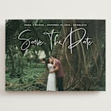 "Natural Script" - Save the Dates in Moonstone by Nicole Barreto - Front