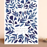 "Wildflower Floral" - Save the Dates in Navy by Katharine Watson - Front