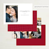 "A Faraway Destination" - Save the Dates in Cranberry by bumble ink - Back of Card Options