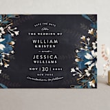 "Enchanting Plum" - Save the Dates in Navy by Phrosné Barwood - Front