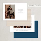 "Enchanting Plum" - Save the Dates in Navy by Phrosné Barwood - Back of Card Options