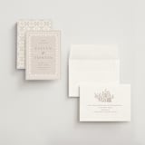 "Lace Trim" - Save the Dates in Cream by Kristen Smith - Assembled
