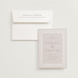 "Lace Trim" - Save the Dates in Cream by Kristen Smith - Save the Date with Envelope