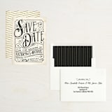 "Inked" - Save the Dates in Parchment by GeekInk Design - Assembled