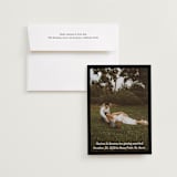"Black Border" - Save the Dates in Coal by Becky Nimoy - Save the Date with Envelope