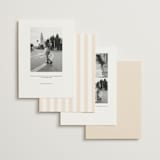 "awning stripe" - Save the Dates in Peach by Sara Hicks Malone - Back of Card Options