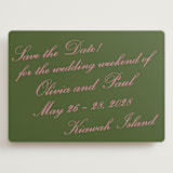 "Kiawah" - Save the Dates in Moss by Megan Davis - Front