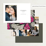 "Elegant Monogram" - Save the Dates in Berry by Simona Camp - Back of Card Options